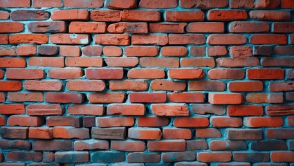 Poster - Original Brick Wall Texture with Unique Color Variations and Rustic Charm Ideal for Architectural or Interior Design Backgrounds