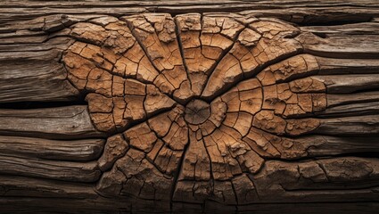 Poster - Detailed close-up of aged tree bark showcasing natural wood textures and intricate patterns for rustic design and nature themes.