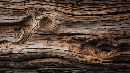 Poster - Textured rustic wood background with intricate details showcasing the natural beauty of aged tree bark and knots. Ideal for organic themes.