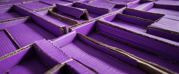 Poster - Purple cardboard texture with layered edges showcasing intricate patterns and depth for creative design backgrounds.