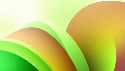 Wall Mural - Abstract gradient background with green and orange waves for modern design projects and presentations