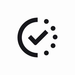 Poster - loading progress circle icon vector sign