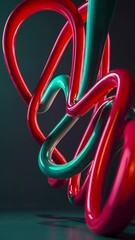 Leinwandbilder - glowing neon sign with neon lights