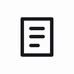 Poster - document page text icon vector sign