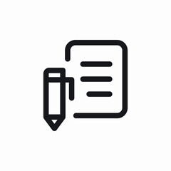 Poster - edit document pencil icon vector sign