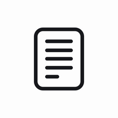 Poster - document text file icon vector sign