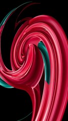 Poster - abstract red swirl