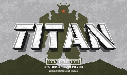 Canvas Print - titan editable text effect
