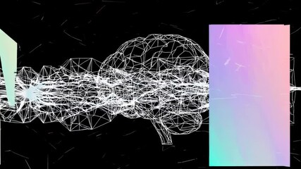 Aufkleber - hand drawn vector illustration of human brain