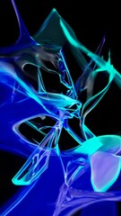 Poster - abstract blue background with lines