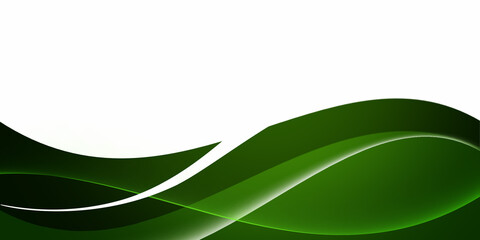 Poster - Modern green banner background. Graphic design banner pattern background template with dynamic wave shape