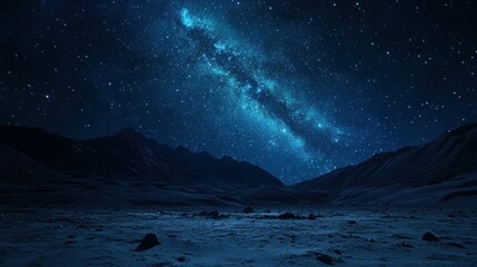 Wall Mural - stary night. captivating image of night sky and milky way in atacama desert, chile #4
