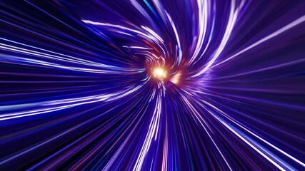 Leinwandbilder - Kaleidoscopic Light Tunnel