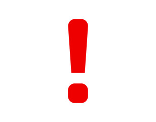 Poster - a bold red exclamation mark representing attention, alert, or caution. ideal for warning signs or im