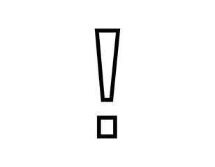 Poster - A minimalist exclamation mark symbol, emphasizing clarity and simplicity in design.