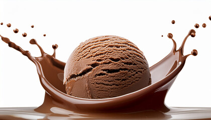 The Cohocolate milk splash with chocolate ice cream ball inside separate makes more background.