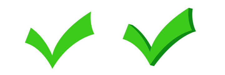 Poster - Two green check marks symbolize confirmation, success, or a positive outcome.