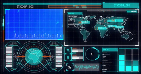 Poster - image of scope scanning and data processing over screens