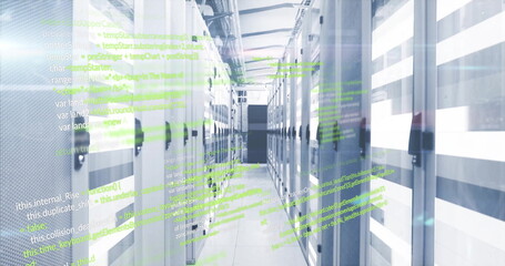 Poster - image of data processing over server room