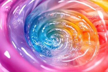 Aufkleber - Swirling vibrant colors of pink, blue, and orange create a mesmerizing, abstract vortex.