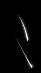 Poster - Light trail patterns forming mesmerizing abstract shapes against dark backdrop, creating dynamic visual energy for motion graphics and design projects