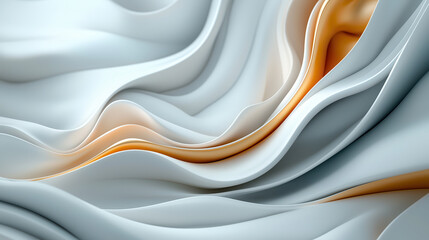 Poster - Smooth flowing abstract design with soft curves and gentle color transitions, creating serene and fluid visual experience
