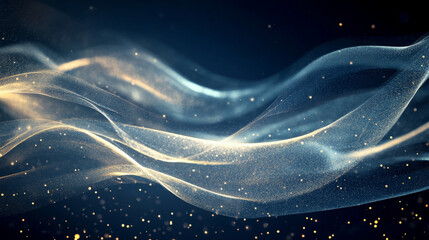 Wall Mural - White fast speed trail with sparkles on dark background. Glow and blur motion effect vector illustration set. Transparent dynamic frost air tail streak. Isolated png magic wind swirl design.