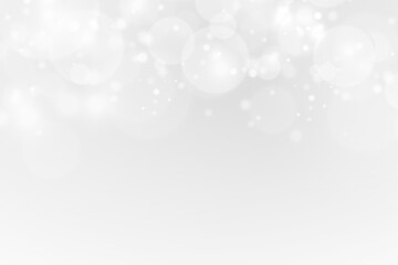 Wall Mural - abstract white sparkling bokeh effect, a delicate and luminous composition of light orbs and floatin