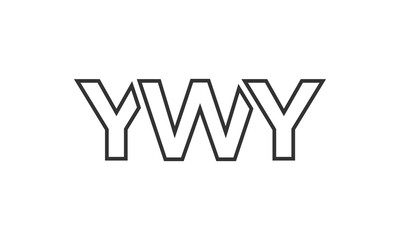 Poster - YWY logo design template with strong and modern bold text. Initial based vector logotype featuring simple and minimal typography. Trendy company identity.