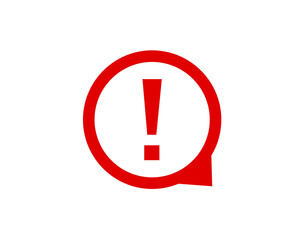 Poster - red exclamation mark inside a circle, signaling alert or warning. ideal for caution signs.