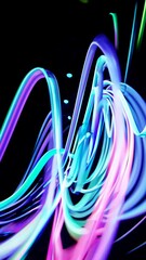 Poster - abstract blue background with lines