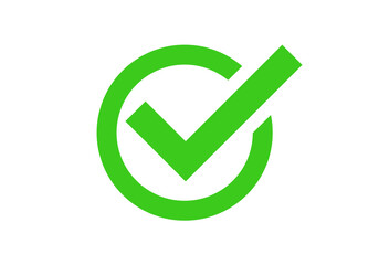 Poster - A vibrant green checkmark symbol represents success, approval, and tasks completed.