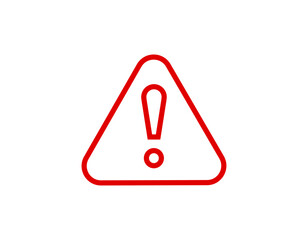 Poster - red warning sign featuring an exclamation mark, conveying caution and alert.