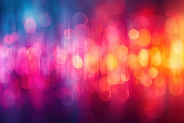 Poster - Vibrant abstract background with colorful bokeh lights creating a lively atmosphere at night