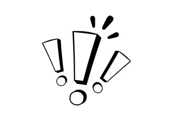 Poster - three striking exclamation marks convey excitement, urgency, or emphasis, perfect for expressing imp