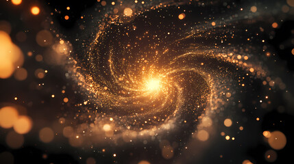 Wall Mural - cosmic galaxy with golden core