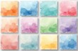 © Viktor - Bundle set of visual colorful watercolor backgrounds. Water color splash texture useful for business cards or flyers template. Colorful cute design for kid or baby goods.