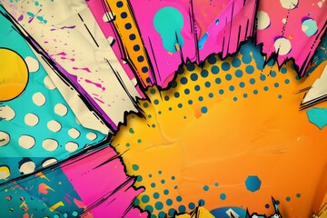 Poster - colorful pop art background with copy space