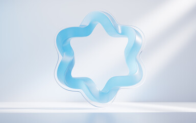Poster - Abstract curve geometry background, 3d rendering.