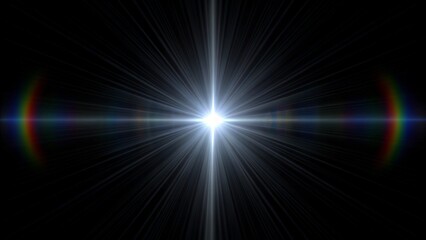 Wall Mural - Lens Flare light over a Black Background. Easy to add overlay or screen filter over Photos. Easy to add lens flare effects for overlay designs. Defocused abstract retro film analog effect 