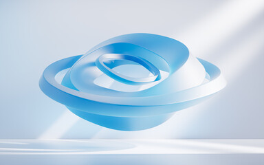 Poster - Abstract curve geometry background, 3d rendering.