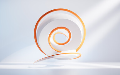 Poster - Abstract flowing curve lines background, 3d rendering.