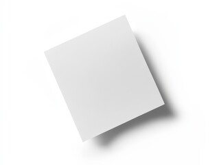 Poster - Blank White Square on White Background with Soft Shadow Effect