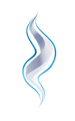 Poster - Abstract flowing curve lines, 3d rendering.
