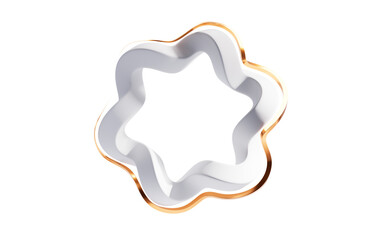 Poster - Abstract flowing curve frame, 3d rendering.