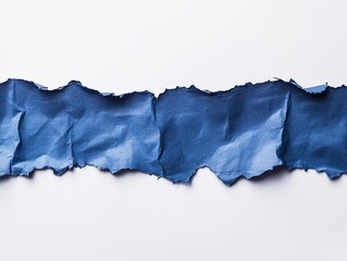 Poster - Torn Blue Paper Background with Texture for Creative Design Use