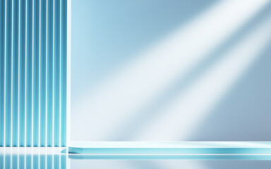 Poster - Empty building structure with creative geometries, 3d rendering.
