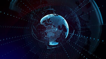 Wall Mural - Globe future Animation design technology