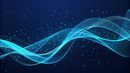 Poster - blue power energy graphic background. abstract glowing lines. blue wave. blue abstract wave flow, ab