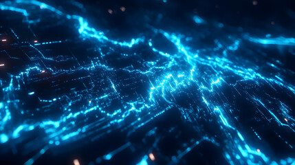 Poster - Ai-powered electric blue investment decision graph digital space infographic technology environment abstract viewpoint